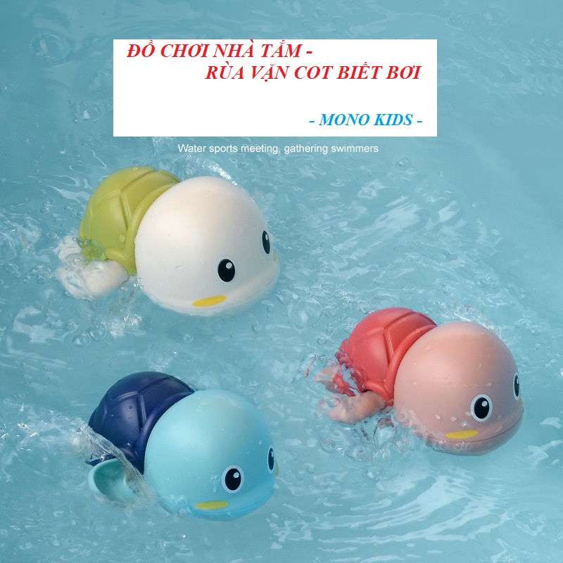 Đồ chơi nhà tắm con vật rùa bơi vặn cót đáng yêu cho bé
