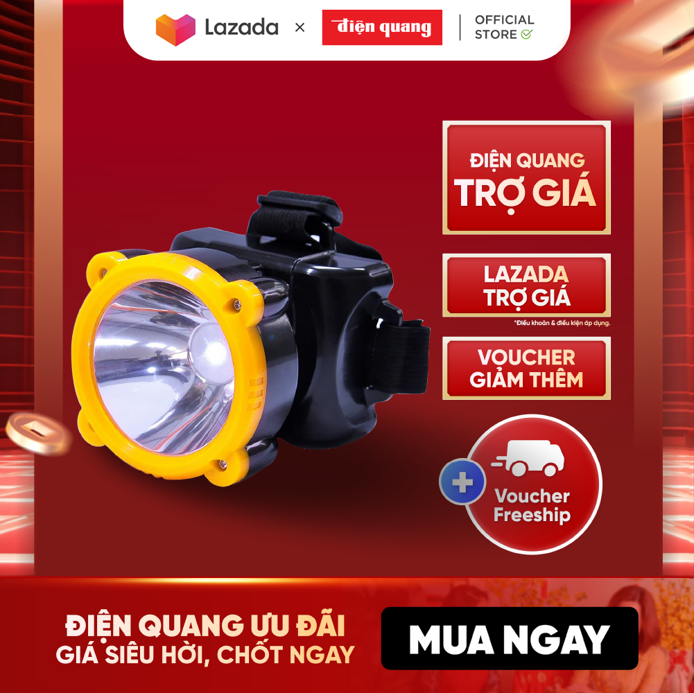 Đèn Pin Đội Đầu Điện Quang ĐQ PFL11 R BLY (Đen - vàng)