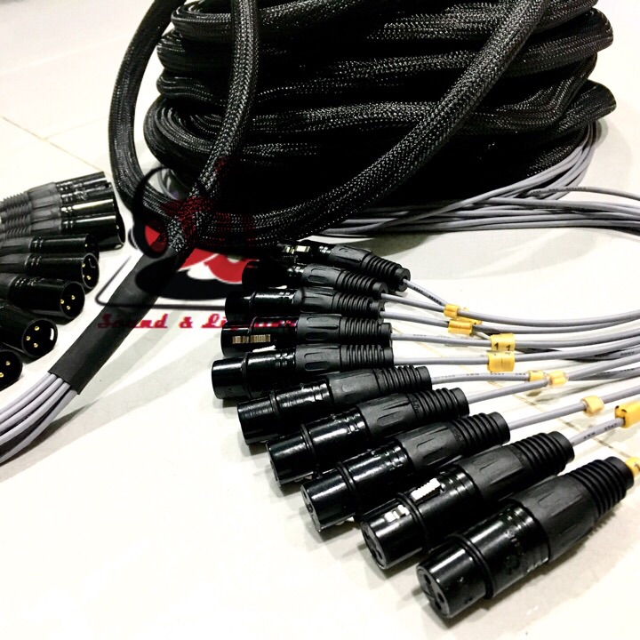 dây cáp line 10 đường dài 14m dây tín hiệu âm thanh chân đế micro đứng jack micro vỏ micro