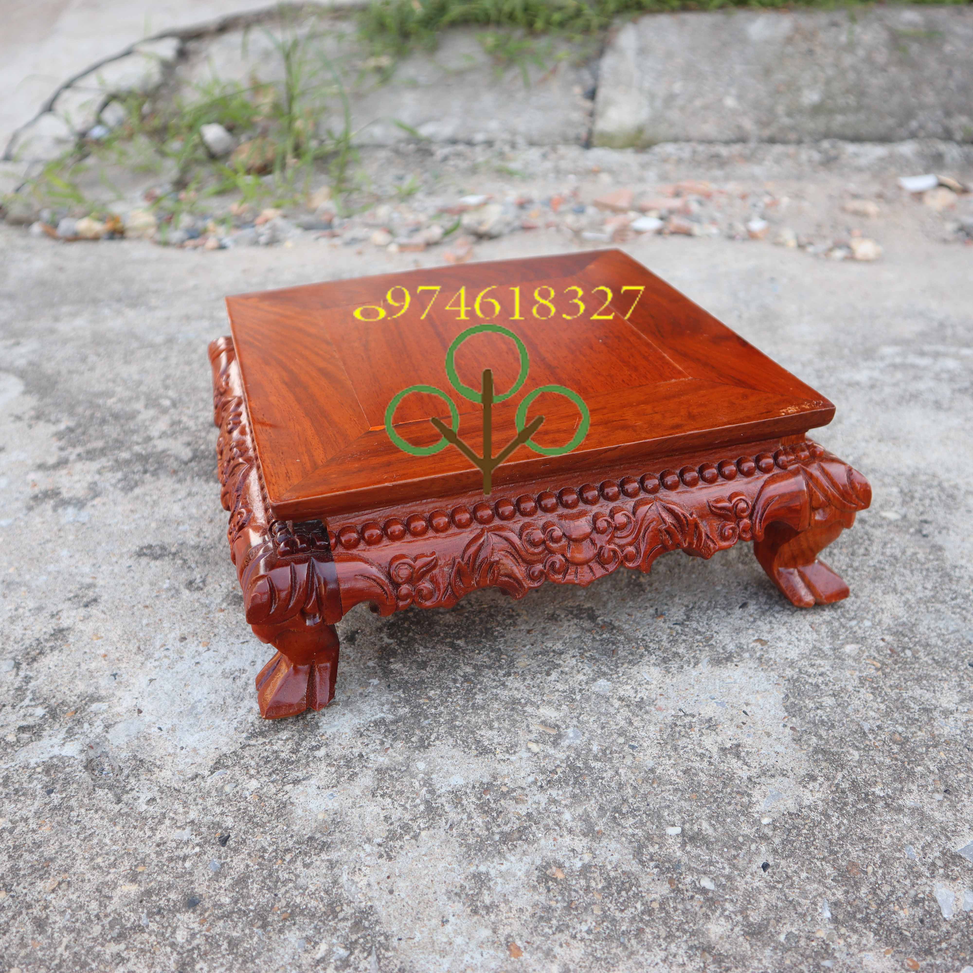 Kỷ rồng gỗ hương đế rồng kê đồ nhiều cỡ vuông 20,22,25 chữ nhật 30x20