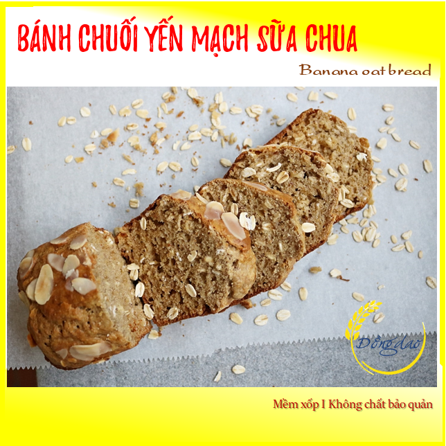 Set 3 cái Bánh chuối yến mạch sữa chua healthy/ healthy banana oat bread