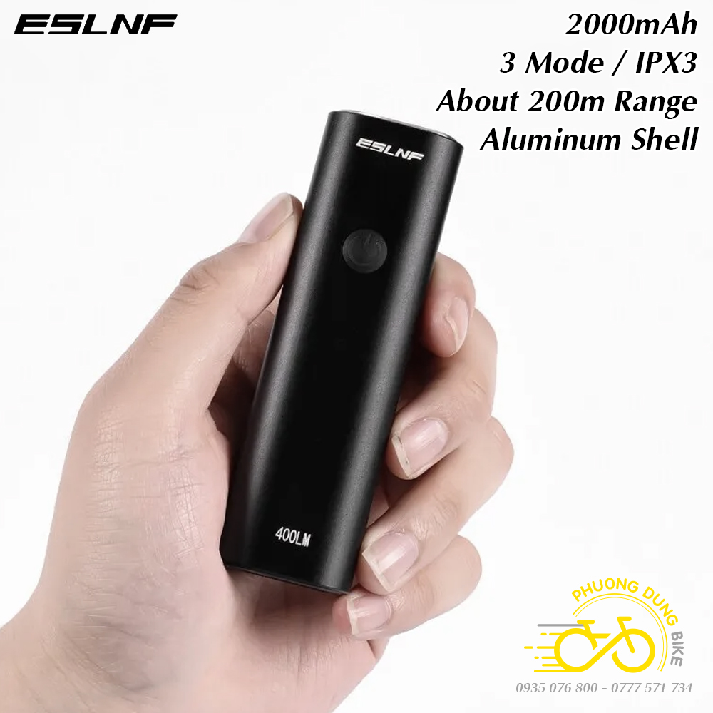 Đèn xe đạp - Đèn chiếu sáng hợp kim nhôm xe đạp ROCKBROS / ESLNF 400LM sạc USB