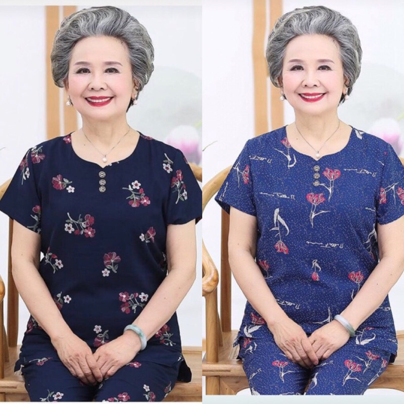 Bộ mặc nhà cao cấp cho bà cho mẹ hàng quảng châu cao cấp