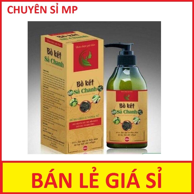 [CHUYÊN SỈ] Dầu Gội Bồ Kết Sả Chanh Hoa Bưởi Thiên Nhiên-Dành cho cả nam và nữ (300ml)