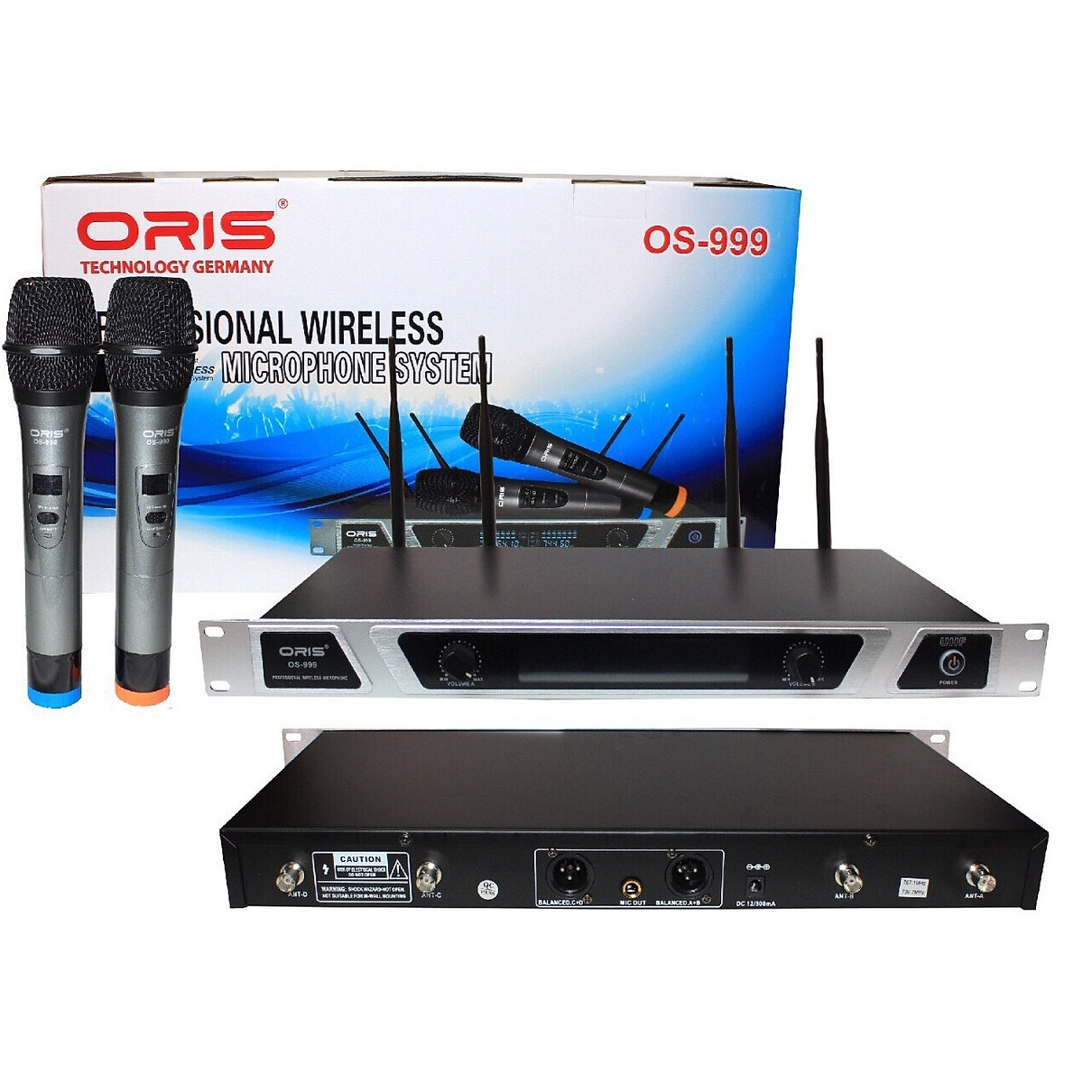 Bộ micro không dây oris os-999 cưc hút tiếng,chống hú tốt - hàng nhập khẩu
