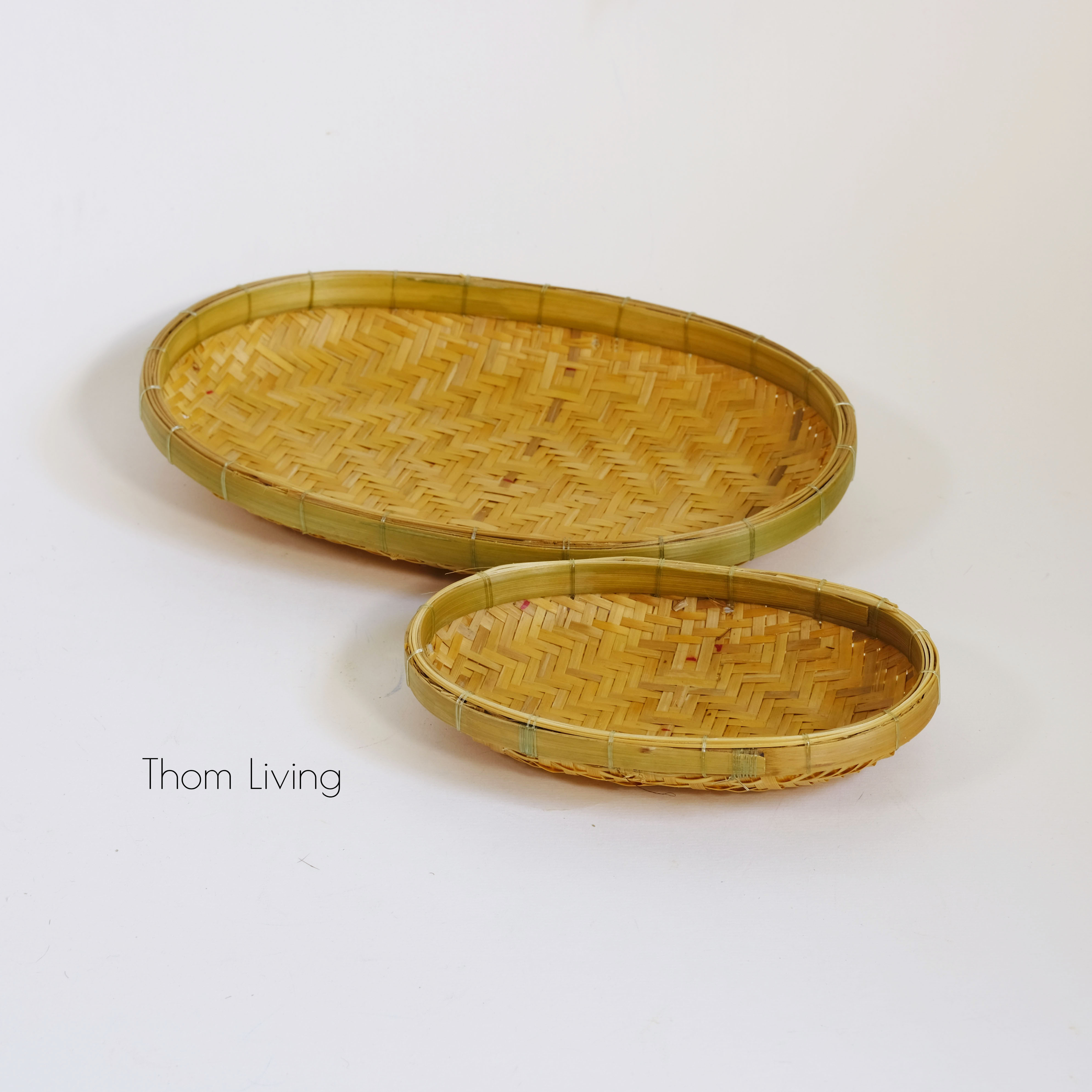Mẹt tre cật oval đan kín đựng hạt mứt bánh