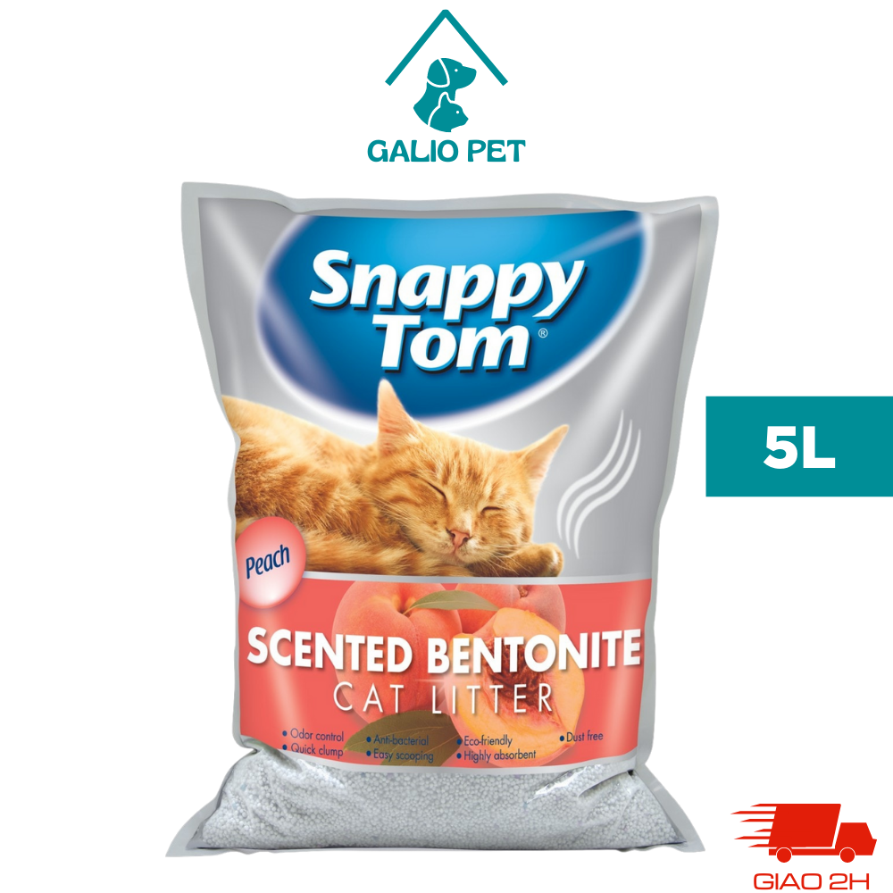 Cát vệ sinh Snappy Tom hương Đào túi 5 Lít