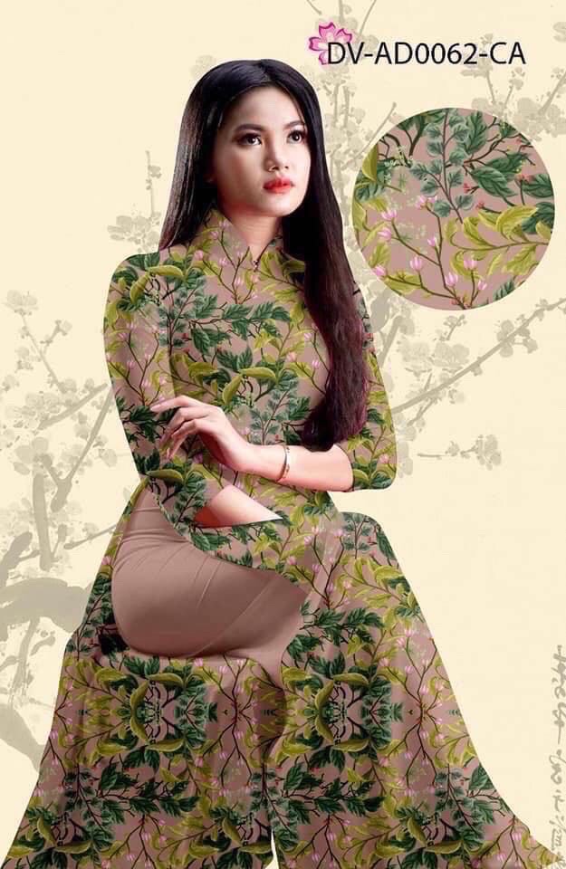 The Deliaa-vải may áo dài hoa đều cao cấp