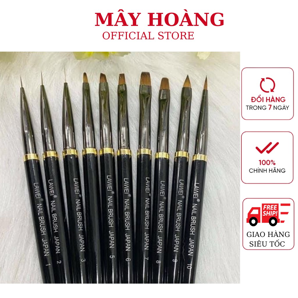 Bộ cọ cao cấp sét 10 cây hiệu Lawei Nhật