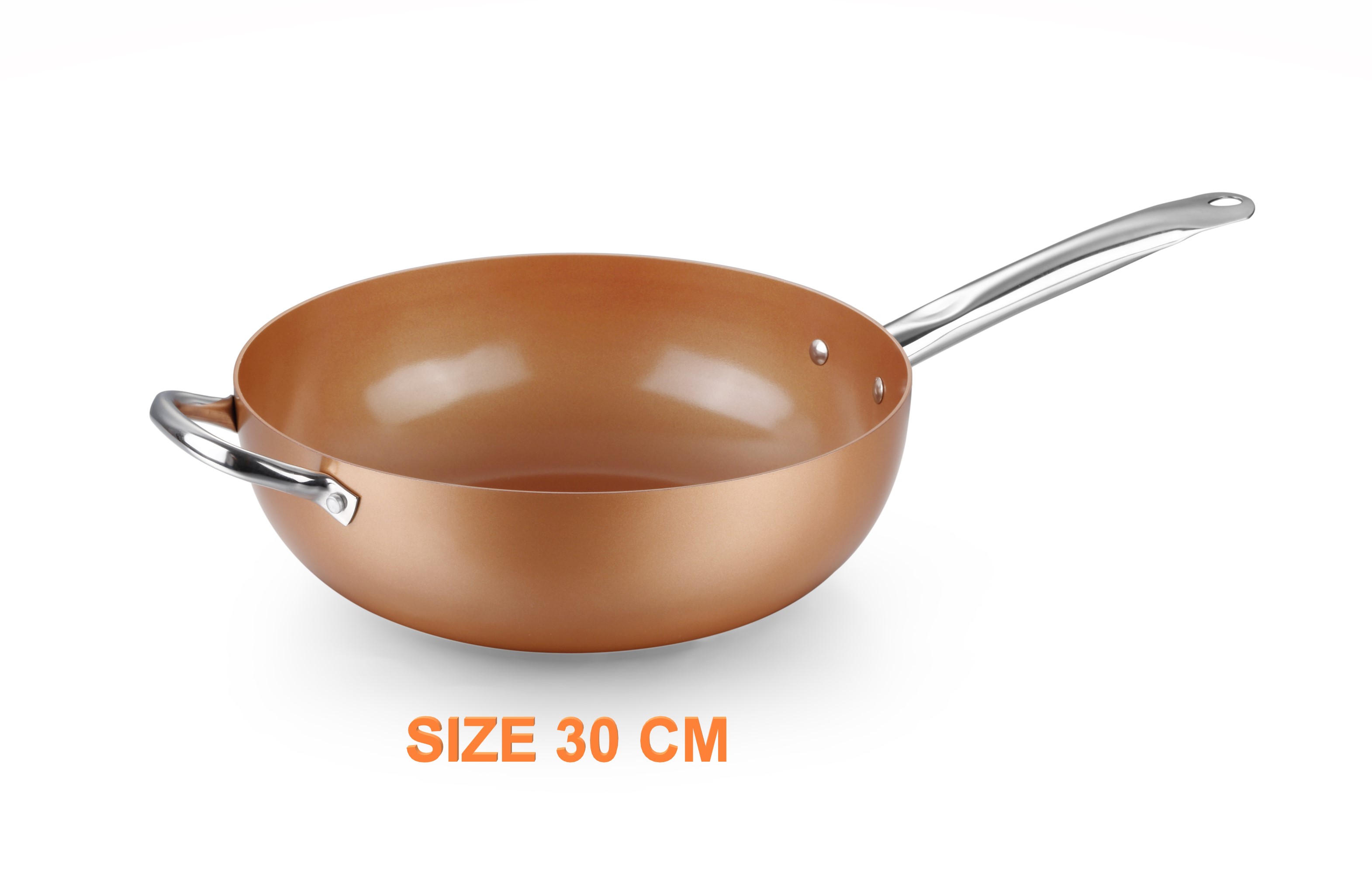 Chảo xào super chef hợp kim tráng men đáy từ 30cm w1030