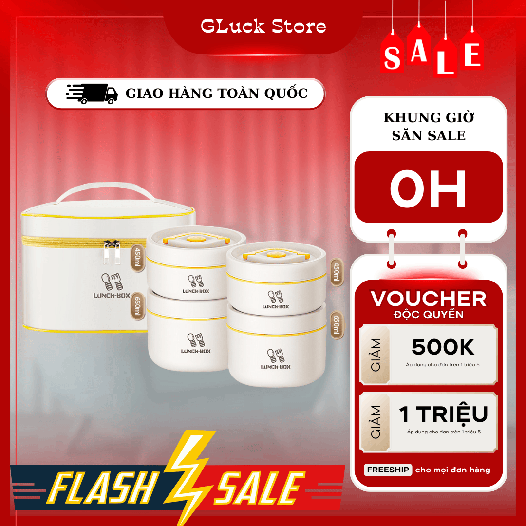 Hộp Đựng Cơm 3 Lớp Cách Nhiệt Inox 316 Chính Hãng Nhiều Tầng Dùng Được Với Lò Vi Sóng Cặp Lồng Đựng Cơm Giữ Nhiệt 6-8h An Toàn Cho Sức Khỏe Nắp Nhựa Chống Tràn Đa Năng Tiện Lợi Tặng Kèm Túi Đựng Hộp Cơm Trưa Và Bộ Đũa Thìa Cá Nhân - Combo Ăn Trưa