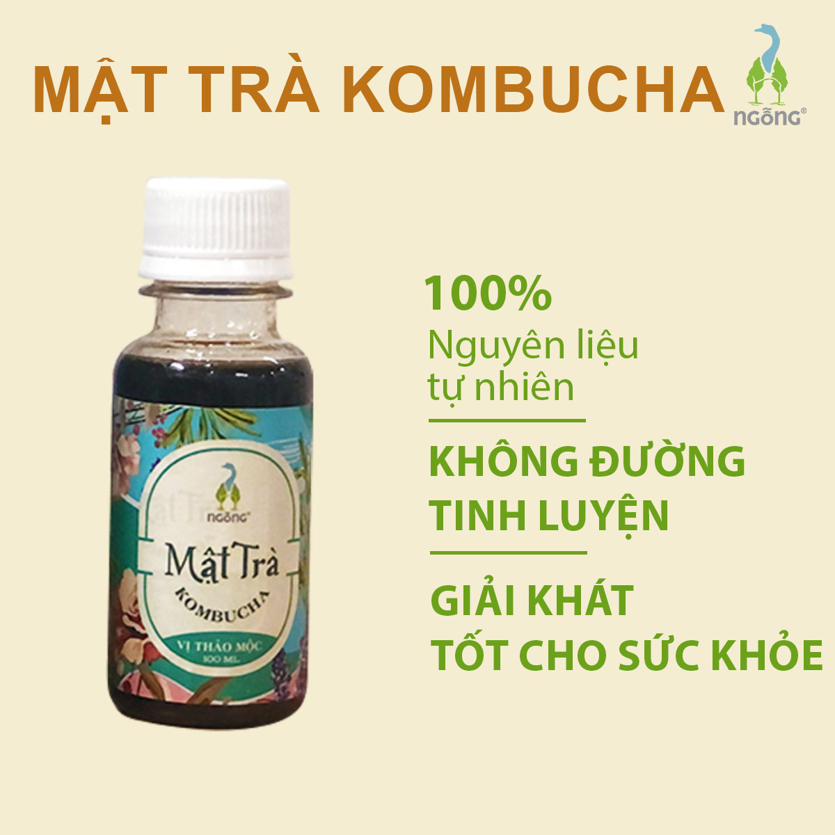 Mật trà kombucha thảo mộc 100ml