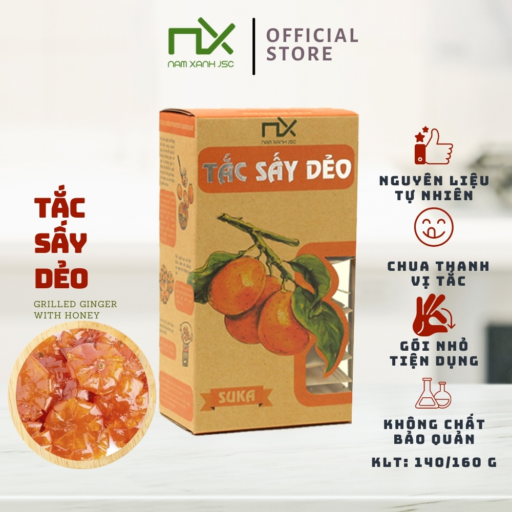 Mứt Tắc - Trái Tắc Sấy Dẻo Mật Ong- Dried Kumquat Honey Nam Xanh Hộp 140g