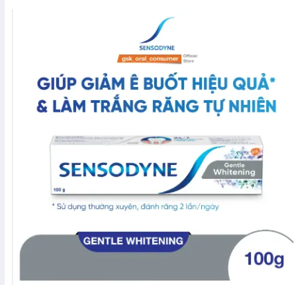 Combo 4 Kem đánh răng giảm ê buốt trắng tự nhiên Sensodyne Whitenning 100gx4