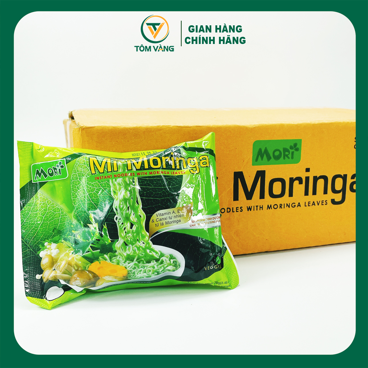 Mì chùm ngây ăn liền - 1 thùng 30 gói - tôm vàng