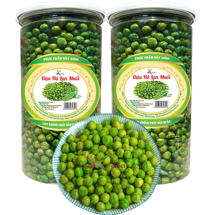 [HCM]ĐẬU HÀ LAN MUỐI LOẠI ĐẶC BIỆT HIỆU SK FOOD (2 HŨ PET TỔNG 800G)