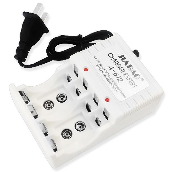 Bộ sạc pin đa năng Jiabao A-612, sạc pin AA, AAA,pin vuông 9V
