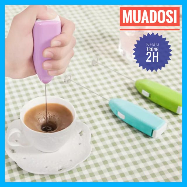Dụng Cụ Khuấy Tạo Bọt Cà Phê & Đánh Trứng Tự Động Dùng Pin
