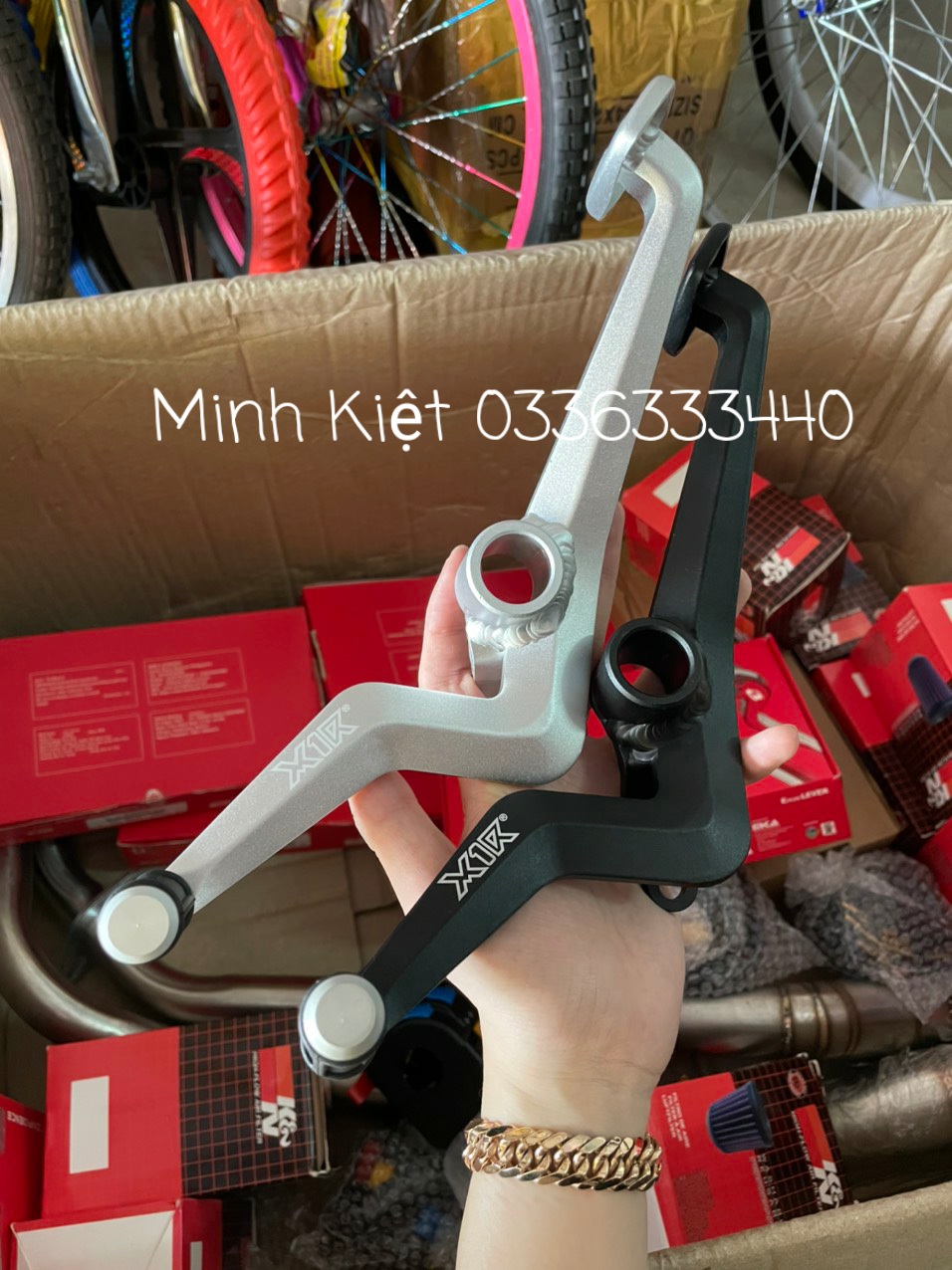 Cần số 2 chiều x1r chất liệu nhôm cao cấp gắn cho exciter 150 - đồ chơi xe máy minh kiệt