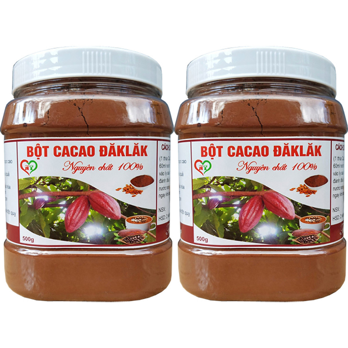Hũ bột cacao đaklak 500gram đặc biệt thơm ngon