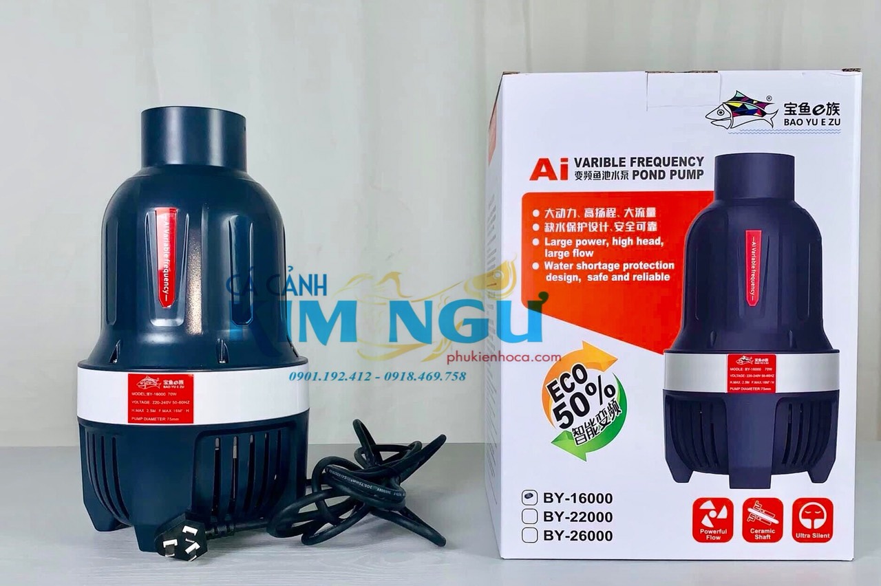 Máy bơm đứng tạt hồ cá koi baoyu by 16000