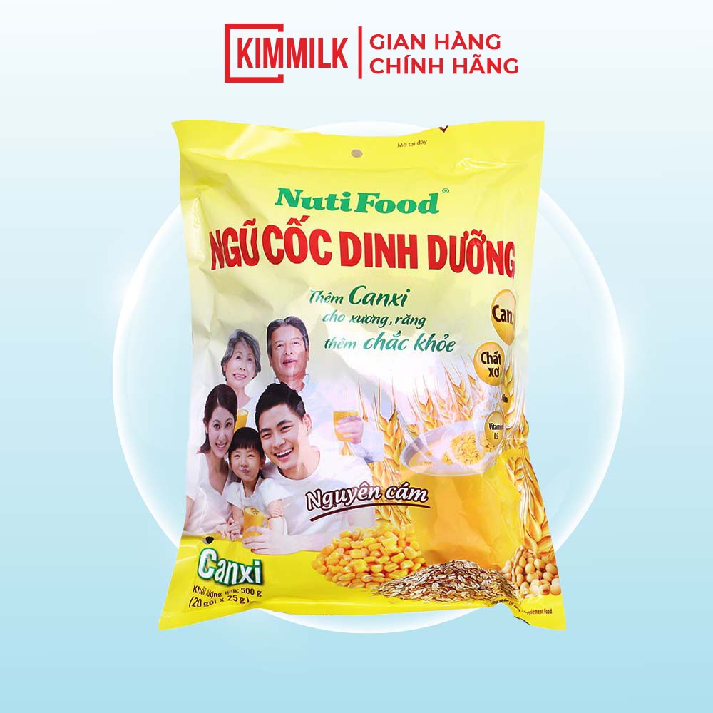 Ngũ cốc dinh dưỡng NutiFood bổ sung canxi cho xương chắc khỏe gói 500g