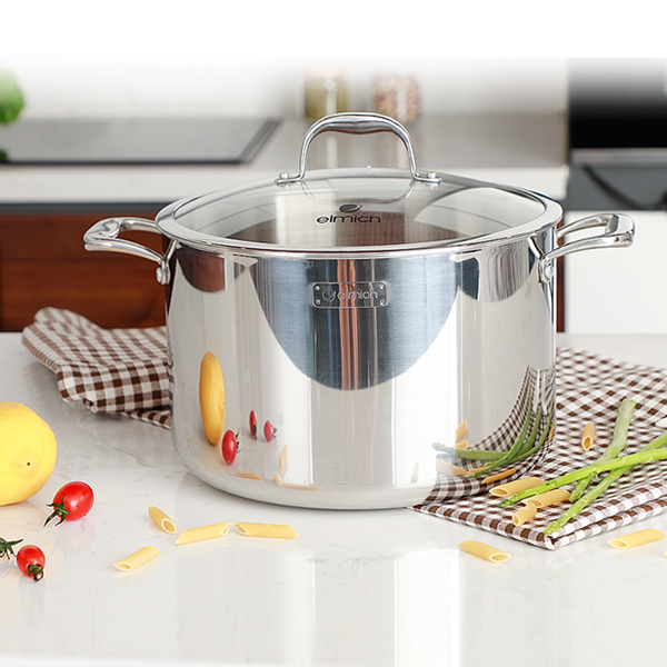 Nồi inox 3 lớp cao cấp đáy liền Trimax XS EL 3750 size 28cm, nồi luộc gà