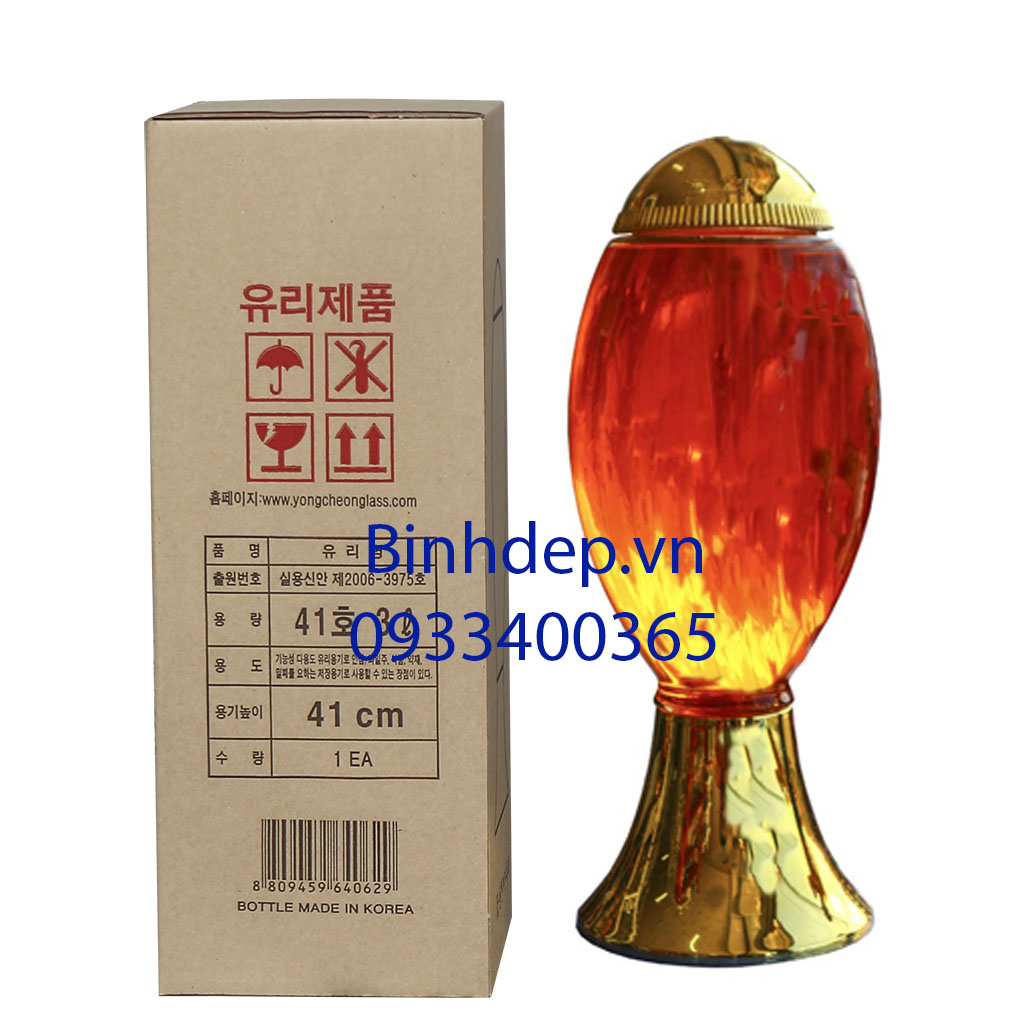 Bình thuỷ tinh ngâm sâm 3 lít Hàn Quốc