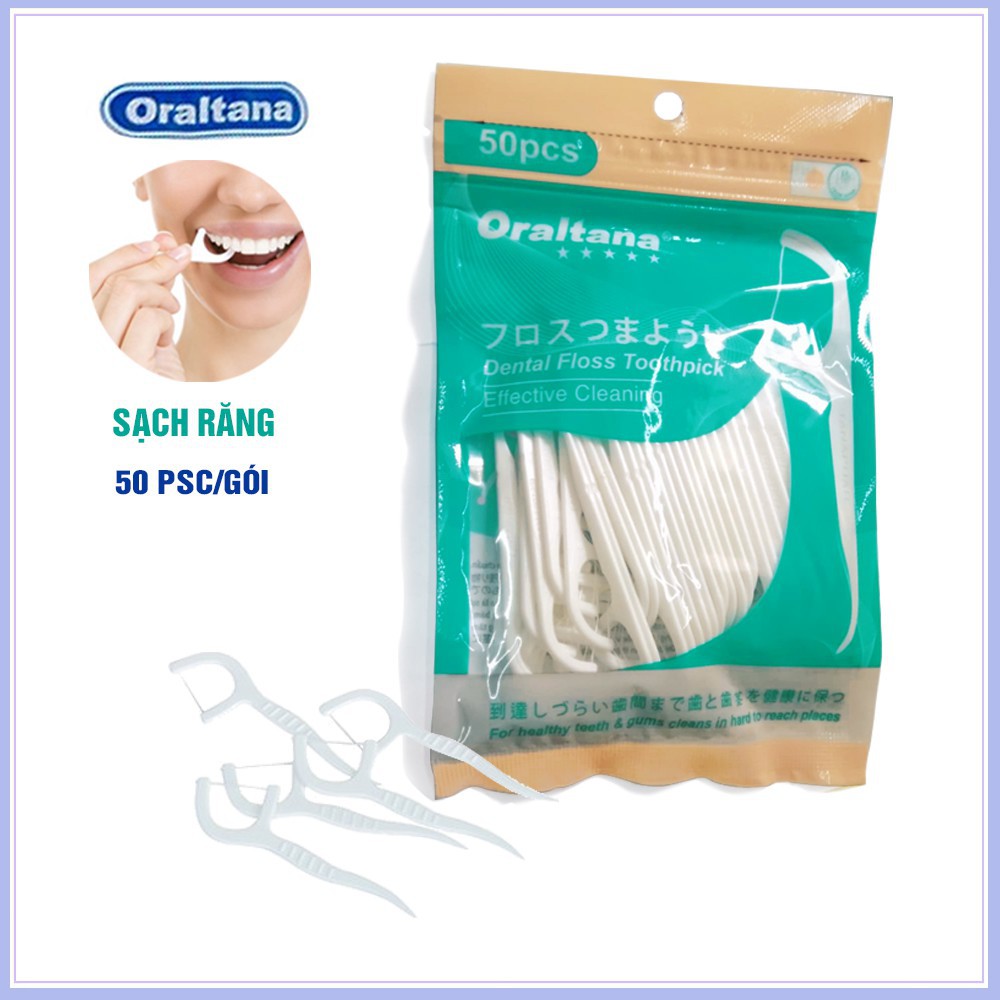 Gói tăm chỉ nha khoa oraltana - tăm chỉ tiện lợi