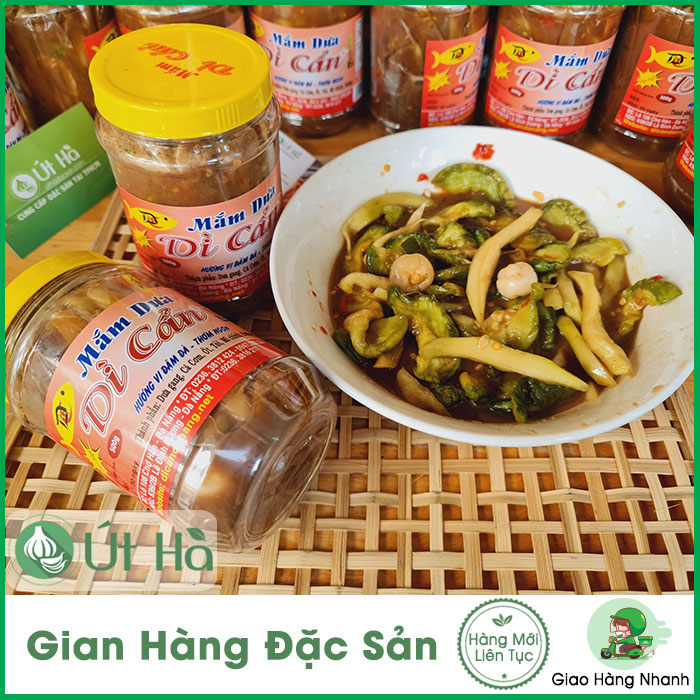 Mắm dưa dì cẩn hủ 500gr đặc sản nổi tiếng đà nẵng giòn ngon đậm đà - út hà đặc sản