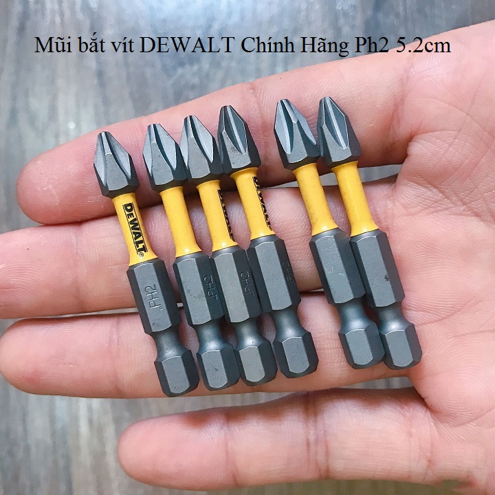 Bộ 6 Mũi Vít DeWalt Chính Hãng loại Xịn Ph2 52mm