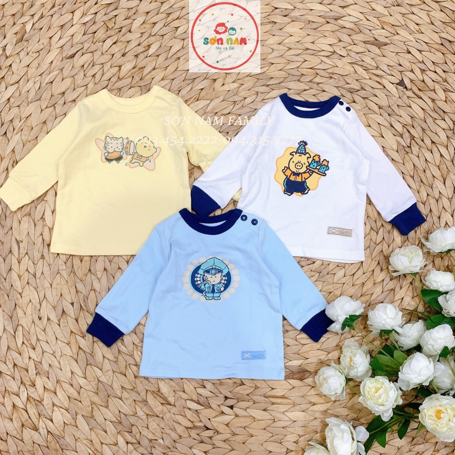 Áo dài tay cài vai lullaby cho bé trai