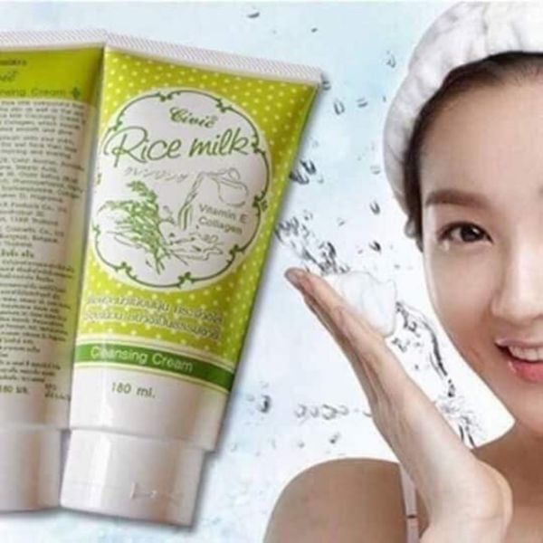 Sữa rửa mặt gạo thái lan 180 ml - sữa rửa sạch gạo sữa thái lan