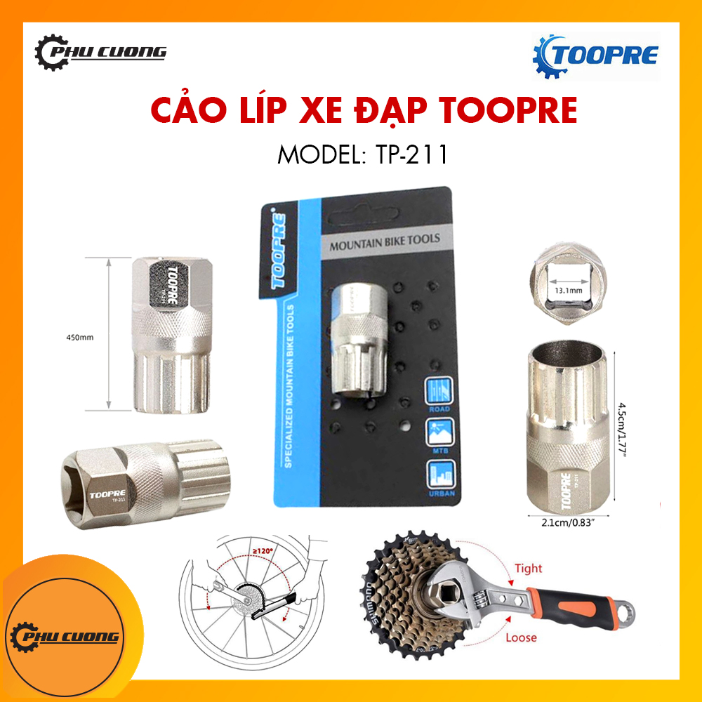 Cảo tháo líp vặn xe đạp đa năng toopre