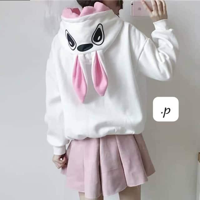 Áo Hoodie Thêu mũ Thú Cute