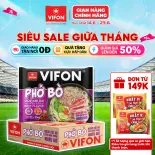 [VC35%, COIN10%- MUA 2 ƯU ĐÃI HƠN] Thùng 24 gói Phở Bò Có Gói Sốt Bò 75gr/gói