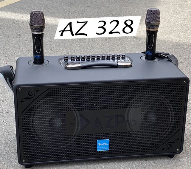 Loa karaoke chính hang-Loa Kéo karaoke bass đôi AZPRO AZ- 328 Chất Lượng Cao ,thiết kế mạnh mẽ vỏ gỗ bọc da tổng hợp, sang trọng.bảo hành 12 tháng