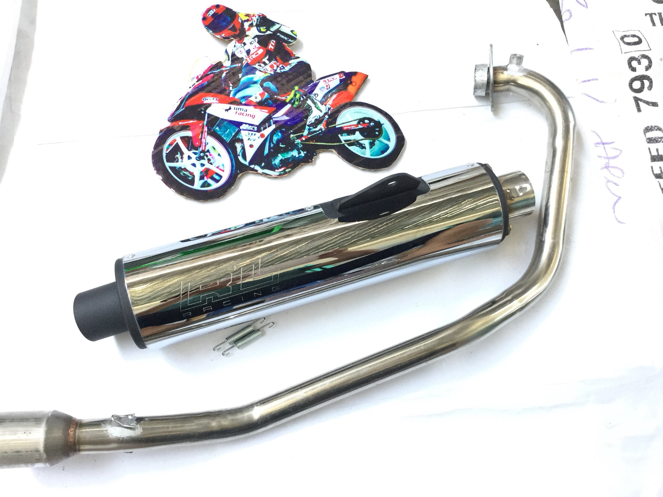 Lon Pô CBR RepLeo Đầu inox 304 - Cả cổ Satria = GSx + Raider Fi .......,