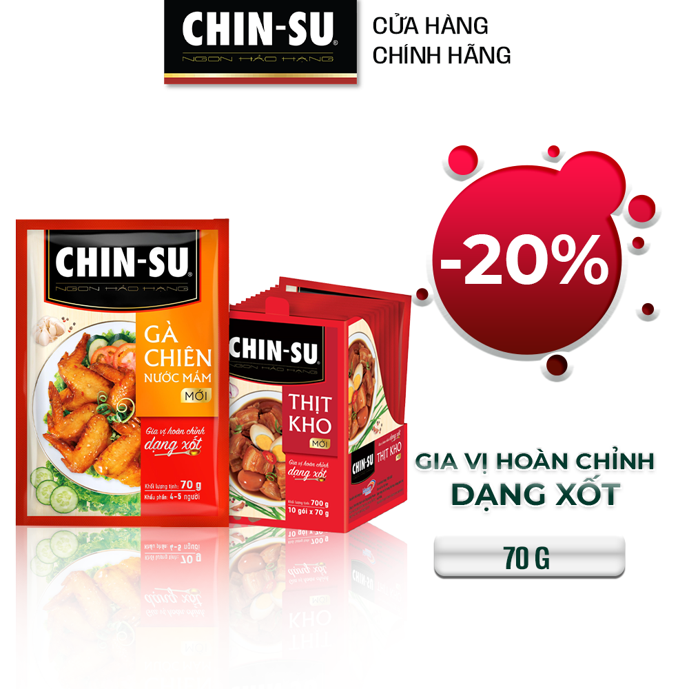 Xốt chin-su gà chiên nước mắm/thịt kho gói 70g