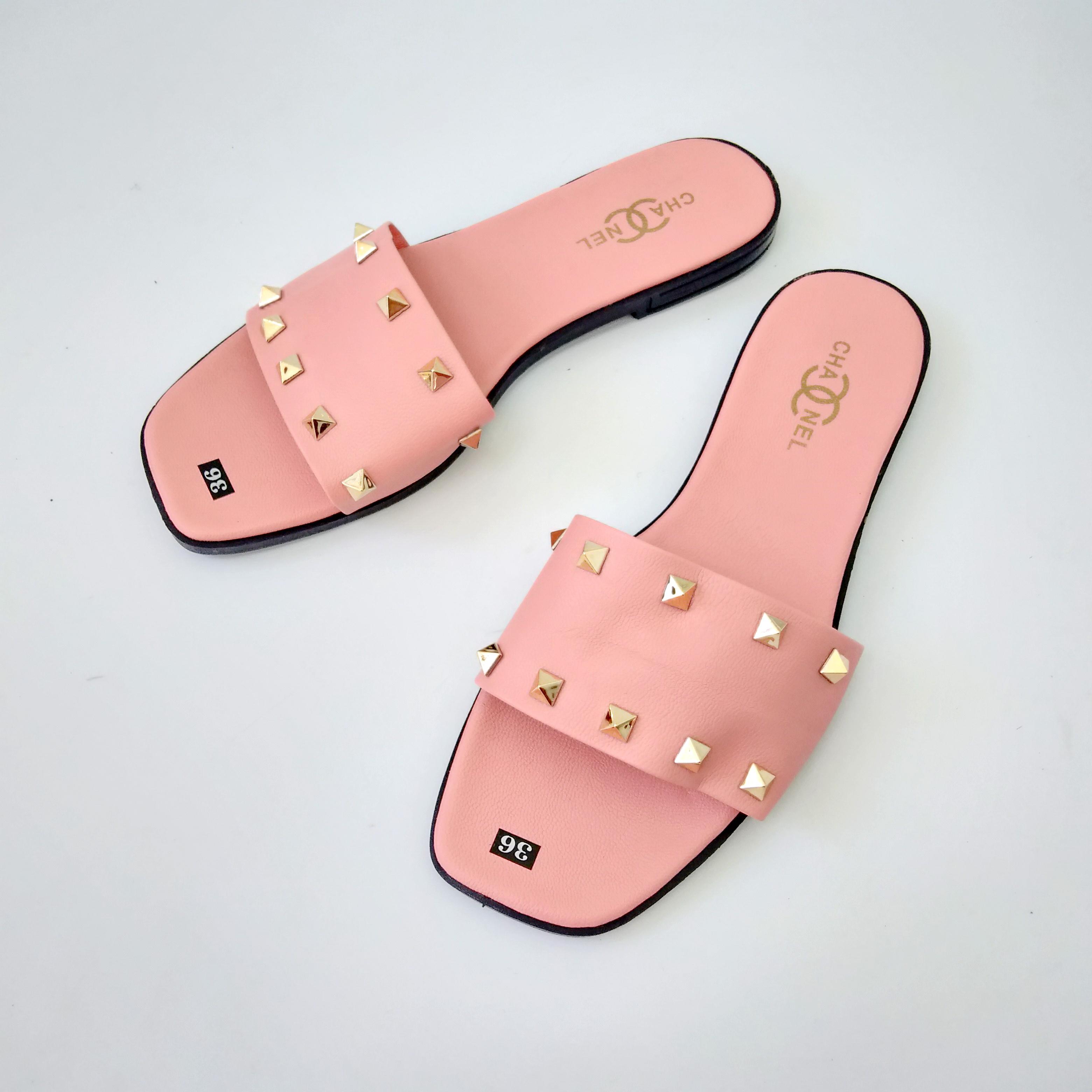 [HCM]Dép quai ngang tán đinh da mềm