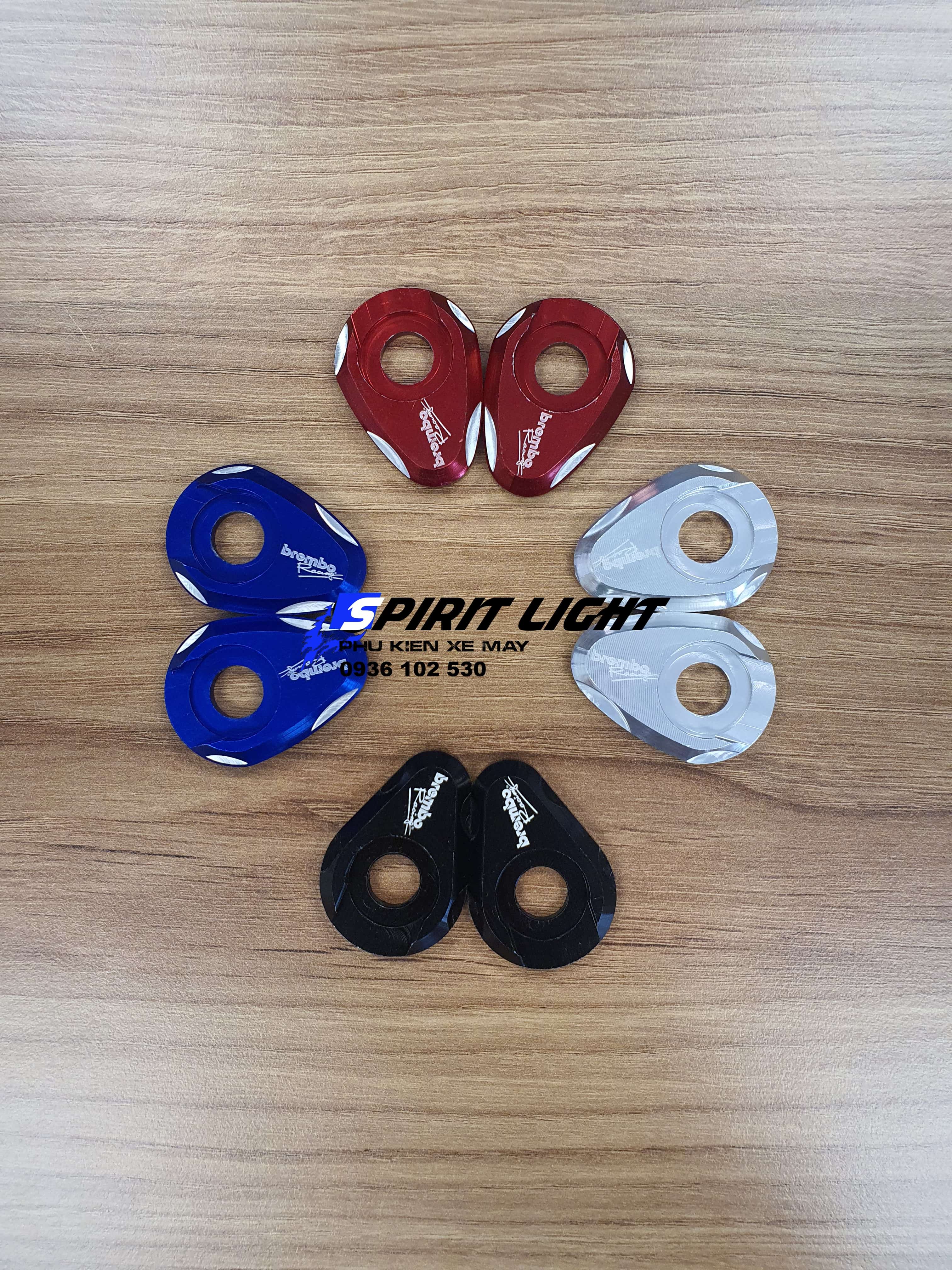 Long đền nhôm CNC bít lỗ xi nhan gắn exciter, winner, bandit, GSX, mô tô PKL độ xi nhan L4,L19,L17... Spirit Beast