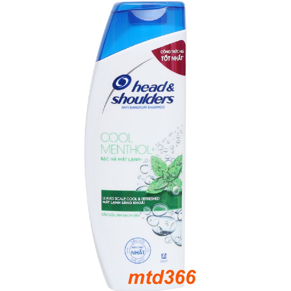 Dầu gội đầu 350ml head & shoulders bạc hà mát lạnh