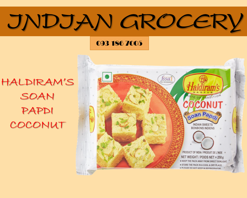 Bánh snack ăn liền - haldiram's coconut soan papdi