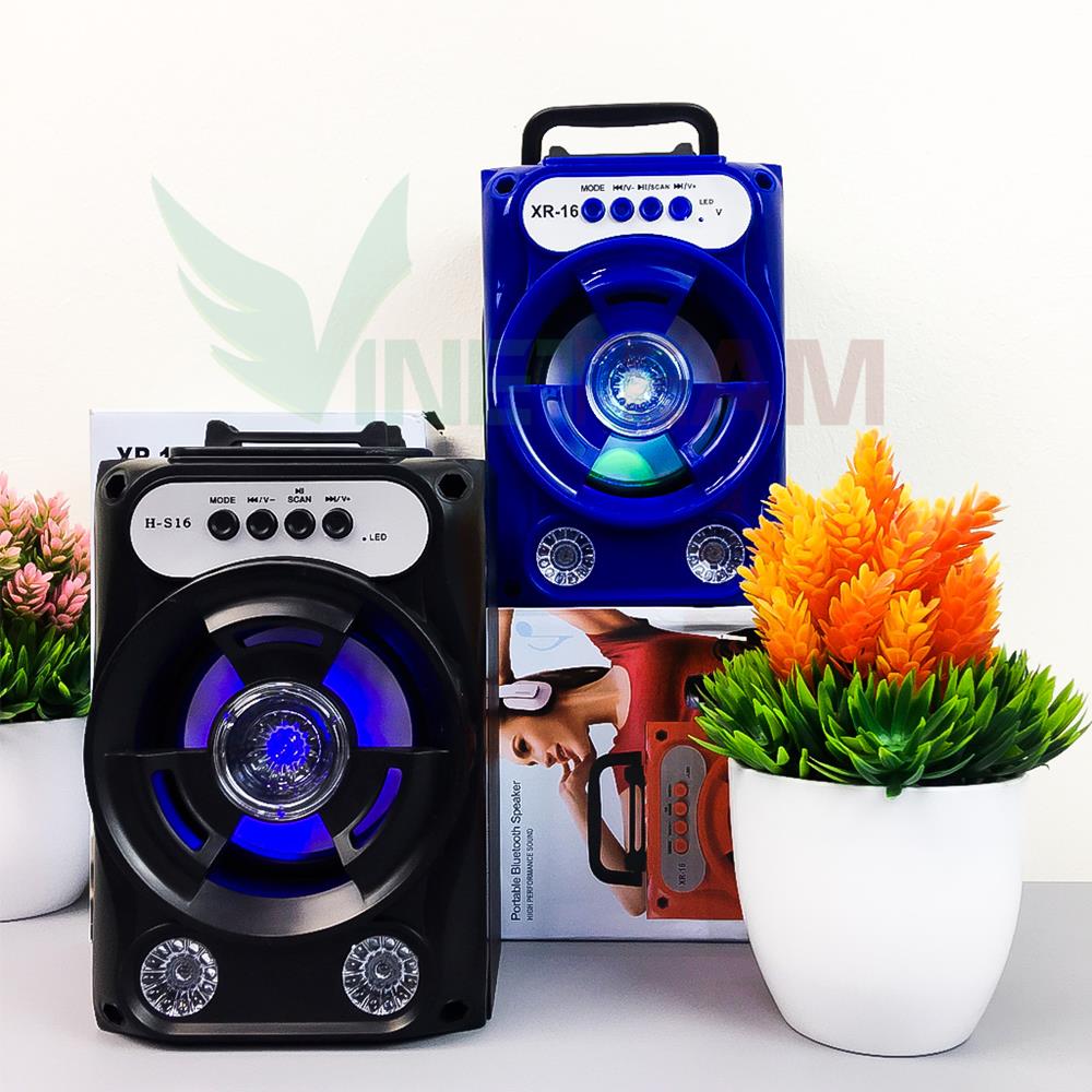 Xr-16 - loa bluetooth xách tay mini âm thanh siêu trầm led nháy theo nhạc
