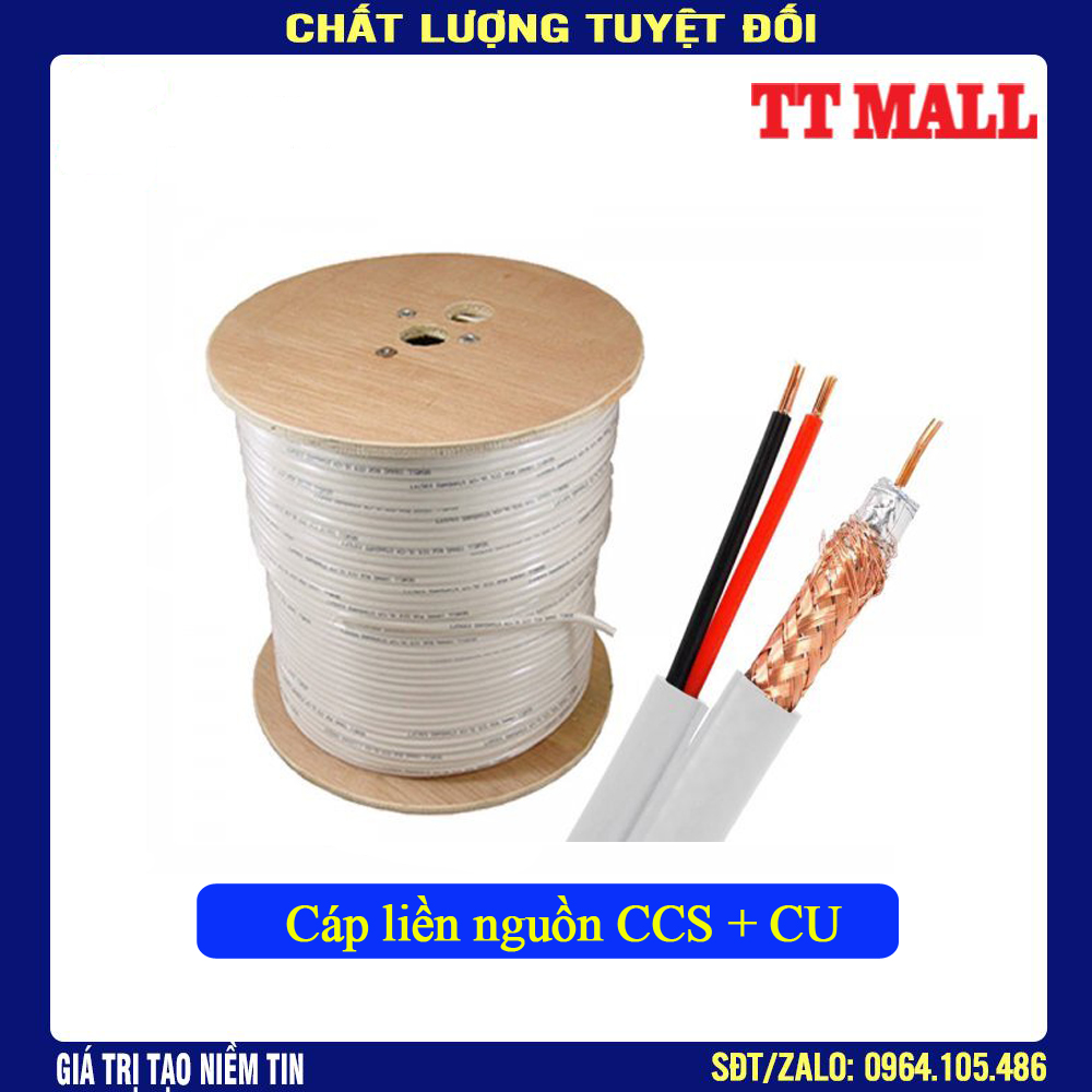 Dây cáp liền nguồn RG59 + 2C-CCS + CU SUNNY