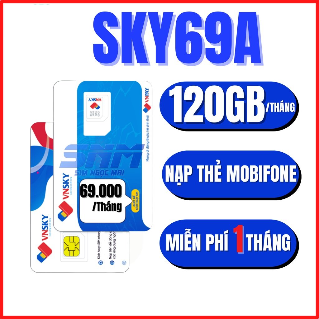 SIM 4G Mobifone SKY69A - SIM Data Tốc Độ cao 4Gb 1 ngày