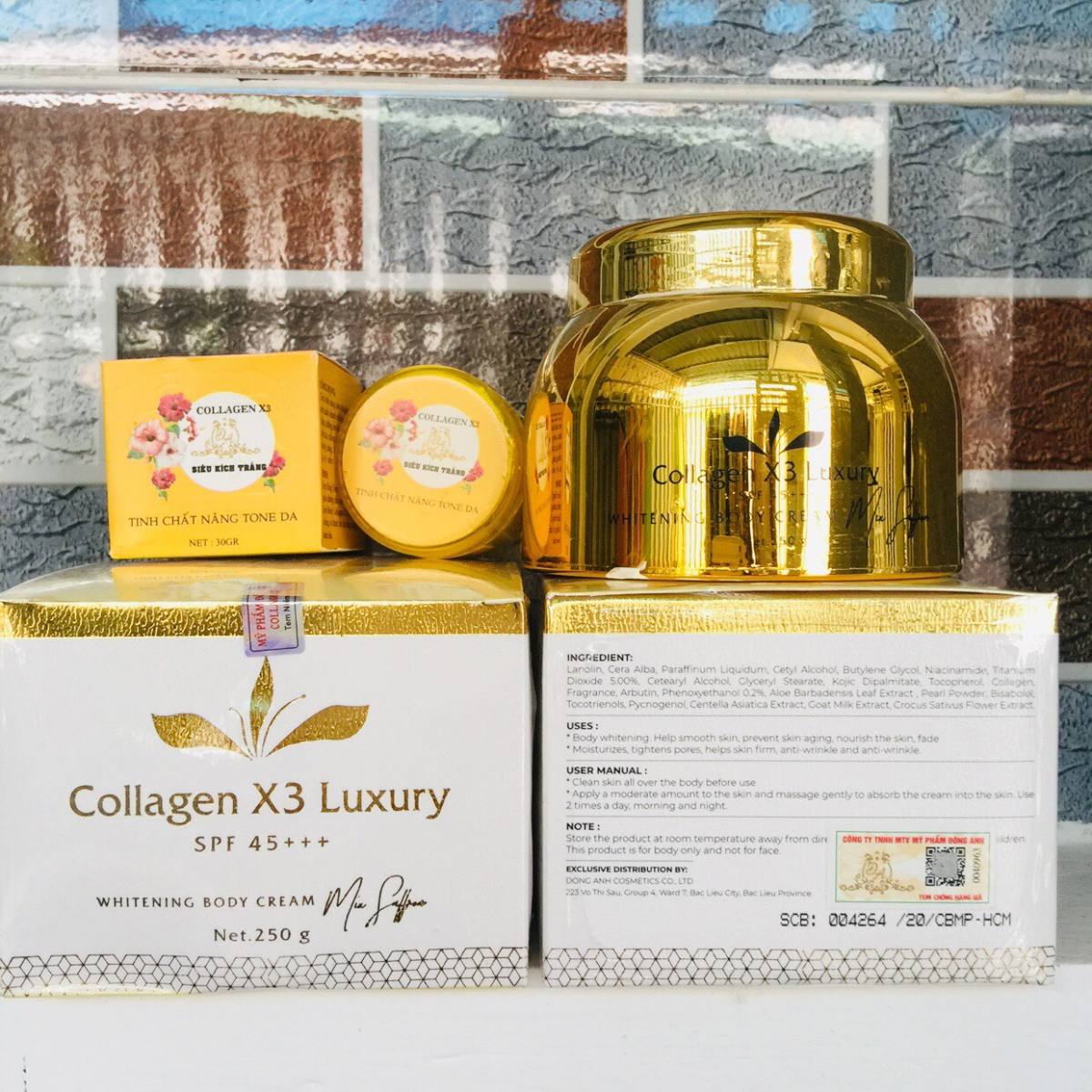 Kem Body Collagen X3 Luxury Kích trắng Đông Anh