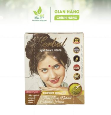 Bột nhuộm tóc thảo dược Henna - Nâu sáng 60g