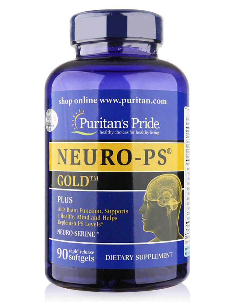 Bổ não, ngừa đột quỵ chống đau nửa đầu, tiền đình - Neuro PS Gold của Puritan's Pride, 90 viên