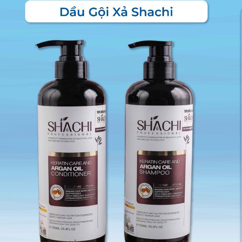 Bộ dầu gội xả dưỡng sinh cho tóc bóng khỏe shachi nhập khẩu -lemondkieu